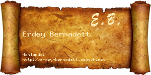 Erdey Bernadett névjegykártya